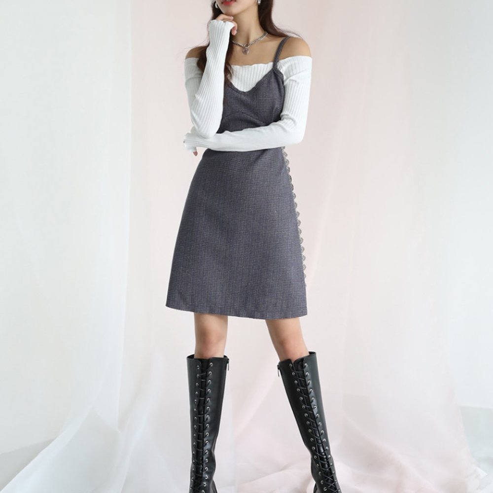 WConcept Purple Plaid dress - NWT